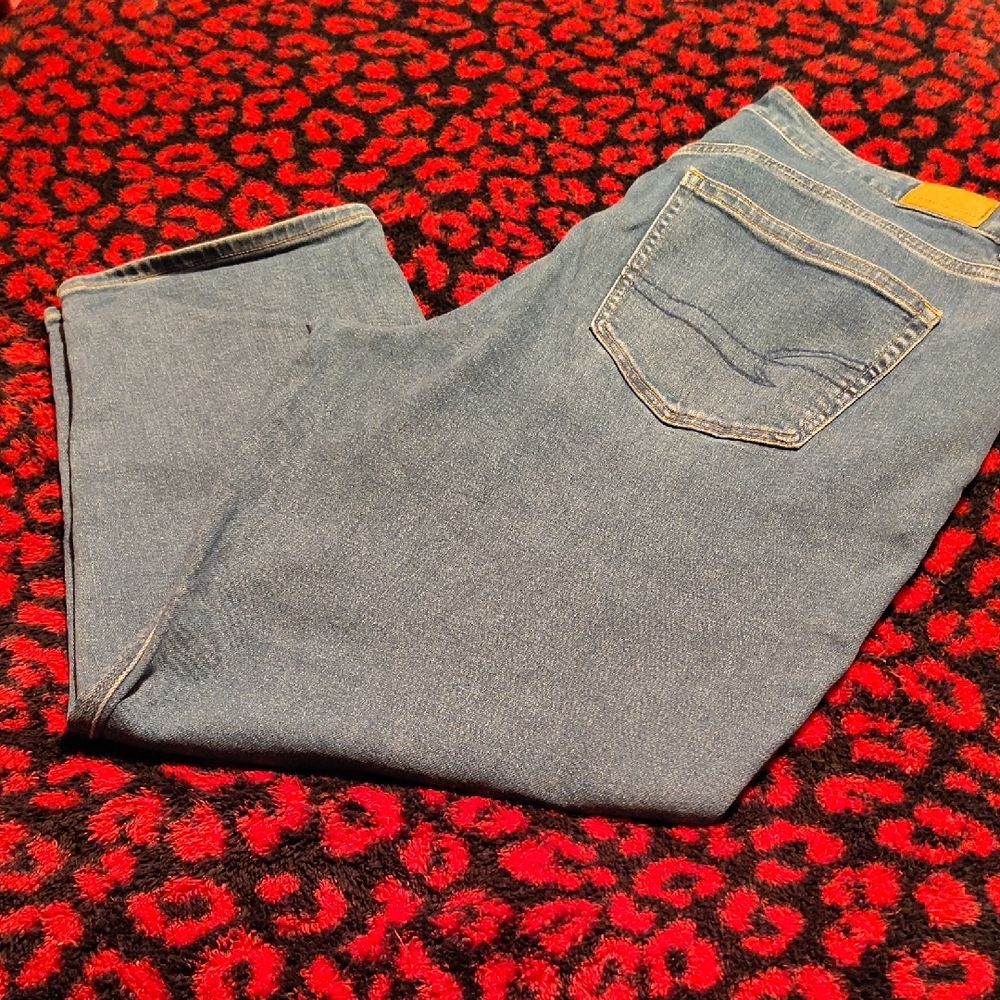 American Eagle Outfitters Medium Blue Cropped Ankle Jeans